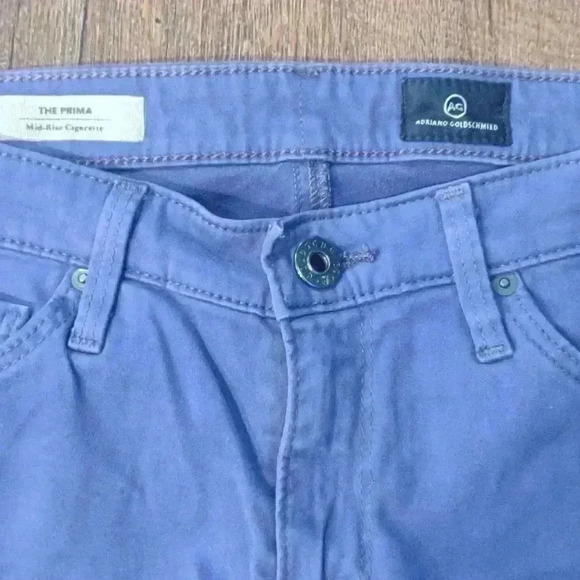 Adriano Goldschmidt The Prima mid-rise‎ Cigarette purple jeans women's 27R - Picture 2 of 4